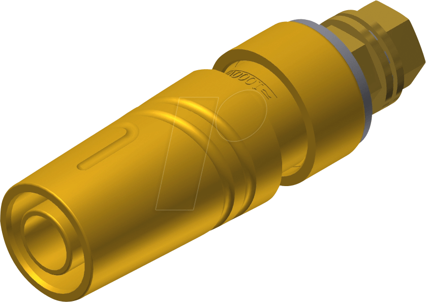 SAB 2600 G M4 GE - Aufbaubuchse, 4 mm, gelb, M4 Gewinde, gesichert