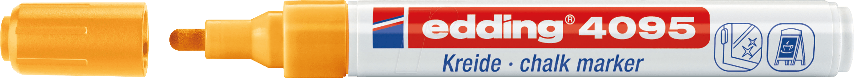 EDDING 4095NOR - Kreidemarker, 2 mm - 3 mm, neonorange