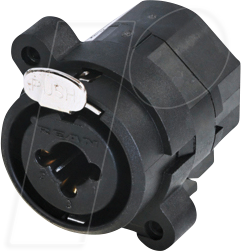 REAN RCJ9FI-H - XLR Einbaubuchse 3-polig kombiniert mit 6,35mm Klinkenbuchse ste