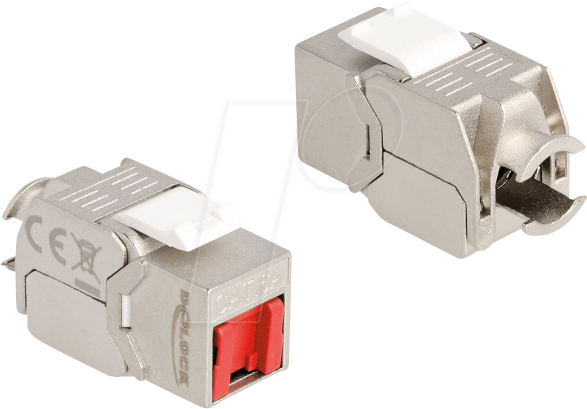 DELOCK 87952 - Keystone Modul RJ45 Buchse / LSA, Cat.6a, mit Staubschutzkappe