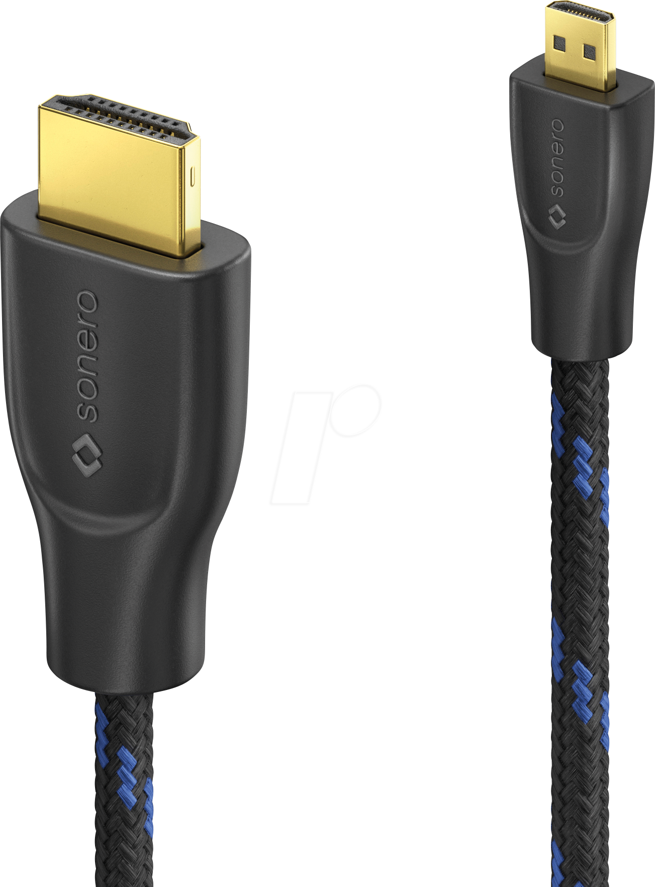 SON X-PHC031-020 - Micro HDMI auf HDMI Kabel, 4K 60Hz, Nylon, 2,0m
