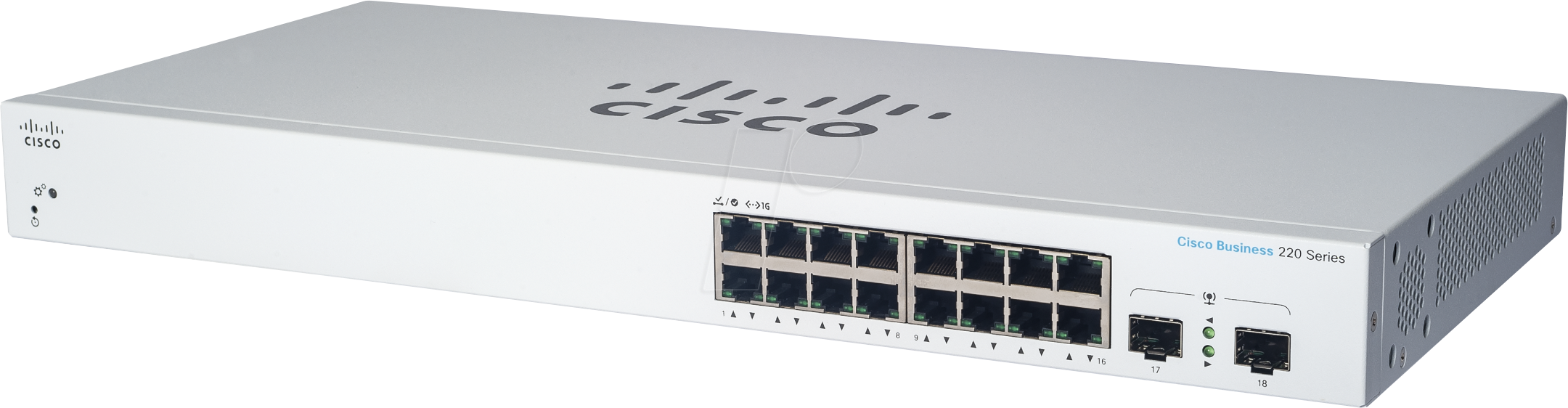 CISCO CBS22016P2 - Switch, 18-Port, Gigabit Ethernet, PoE+, SFP