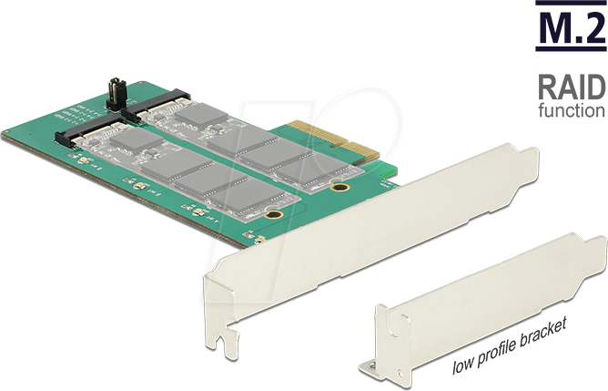 DELOCK 89536 - Konverter PCIe Karte > 2 x M.2 Raid an SATA