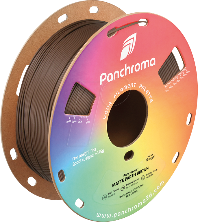 POLYMAKER CA4017 - Filament, Panchroma PLA, Matte Earth Brown, 1,75 mm, 1 kg