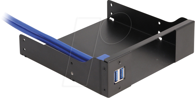 DELOCK 18006 - Einbaurahmen Slim Bay auf 5,25, 2x USB 3.0