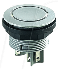 STLRGO1 - Drucktaster - 1 S + 1 Ö, silber, LED-Ring grün