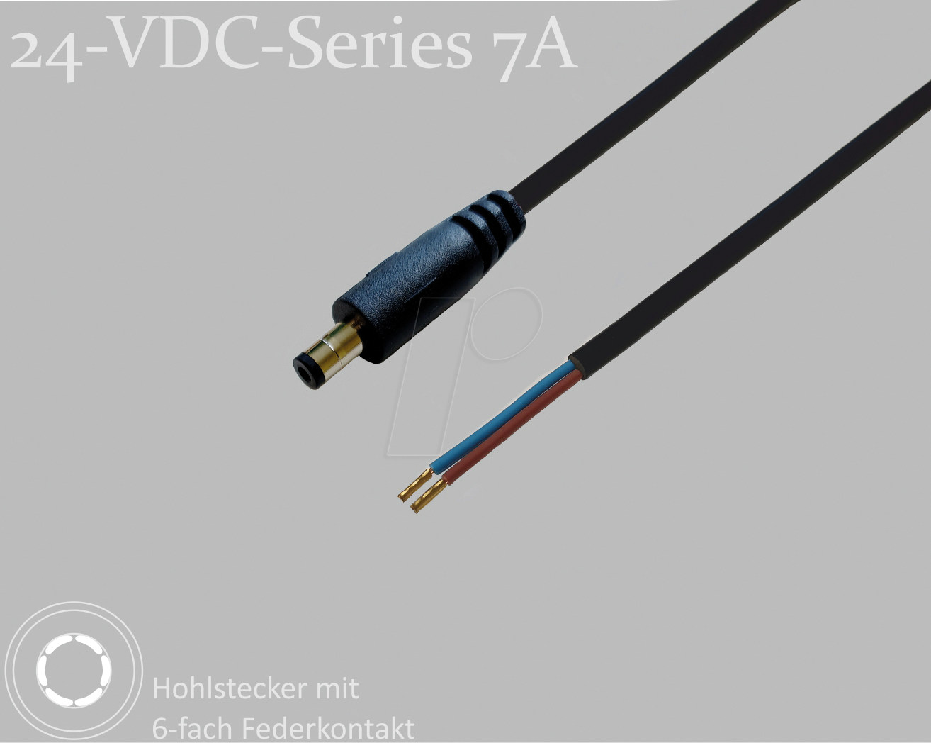 BKL 075909-750 - Adapterkabel, 750 mm, DC-Stecker auf freie Enden