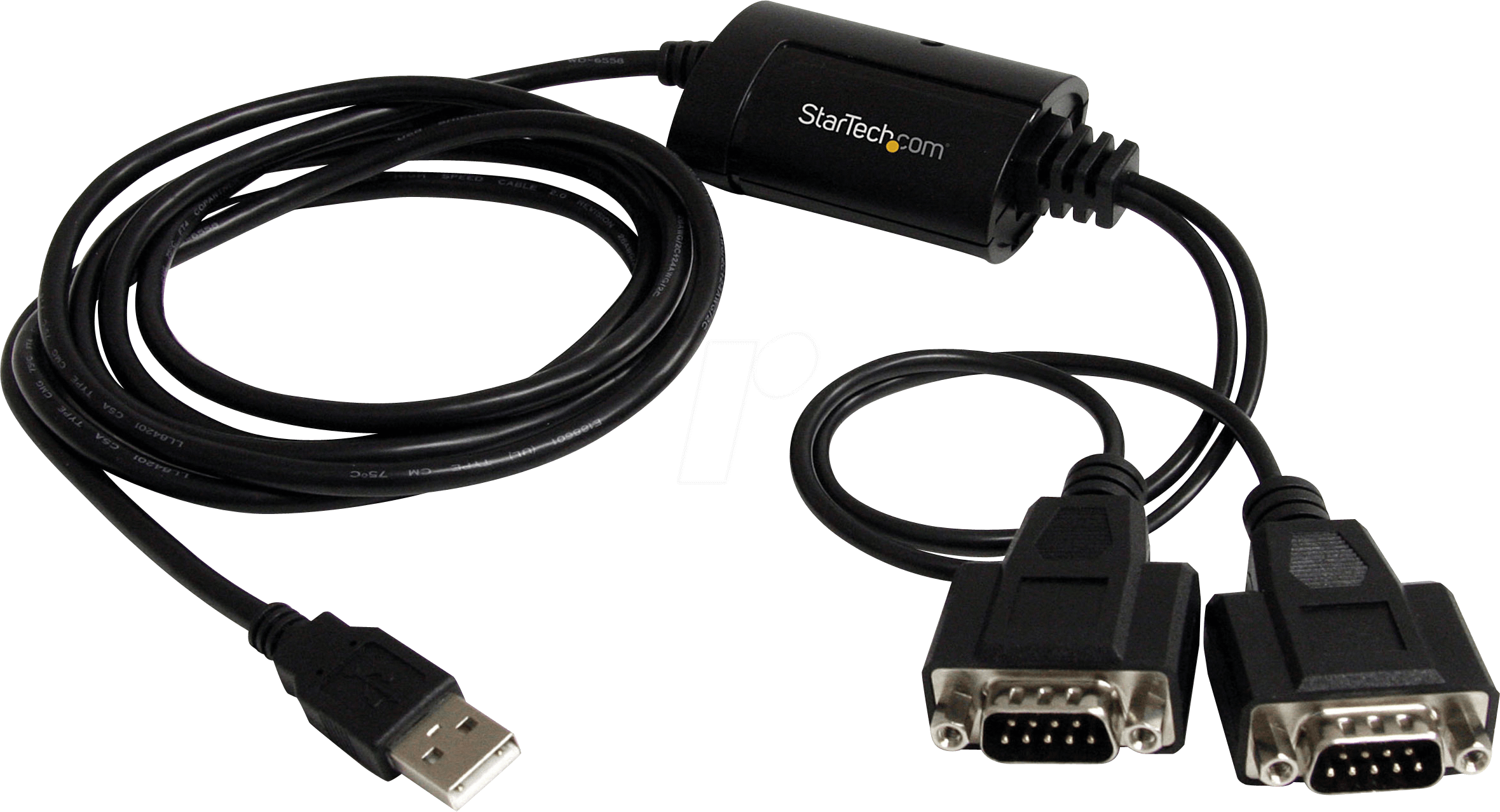 ST ICUSB2322F - Adapterkabel 1,8 m 2 Port USB Typ-A auf seriell RS232/DB9