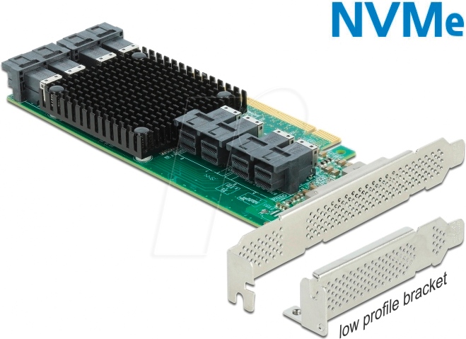 DELOCK 90504 - PCIe x16 > 8 x SFF-8643 NVMe