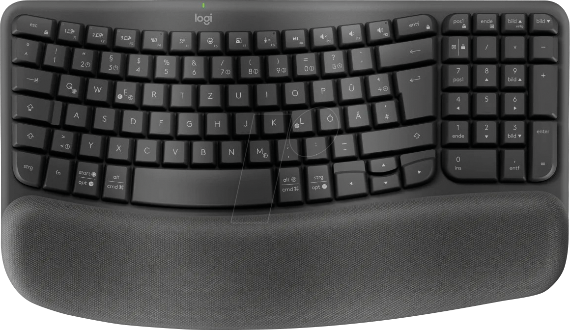 Thumbnail - LOGITECH WKFB SW - Funk-Tastatur, ergonomisch, Logi Bolt/Bluetooth, schwarz