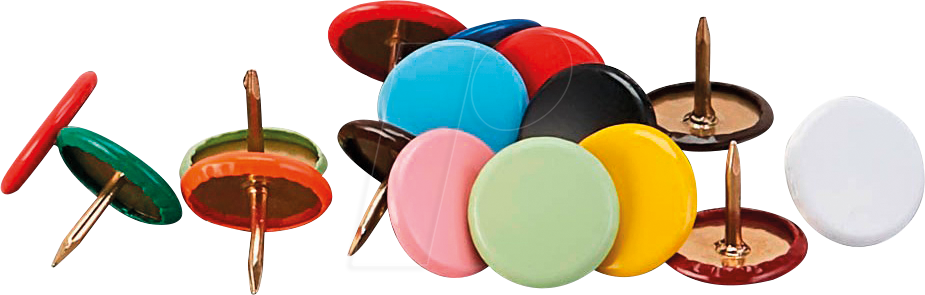 GOWI RN750FS - Reißnägel, 750 Stück bunt