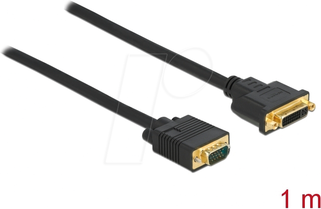 Thumbnail - DELOCK 86756 - Kabel DVI 24+5 Buchse zu VGA Stecker 1 m