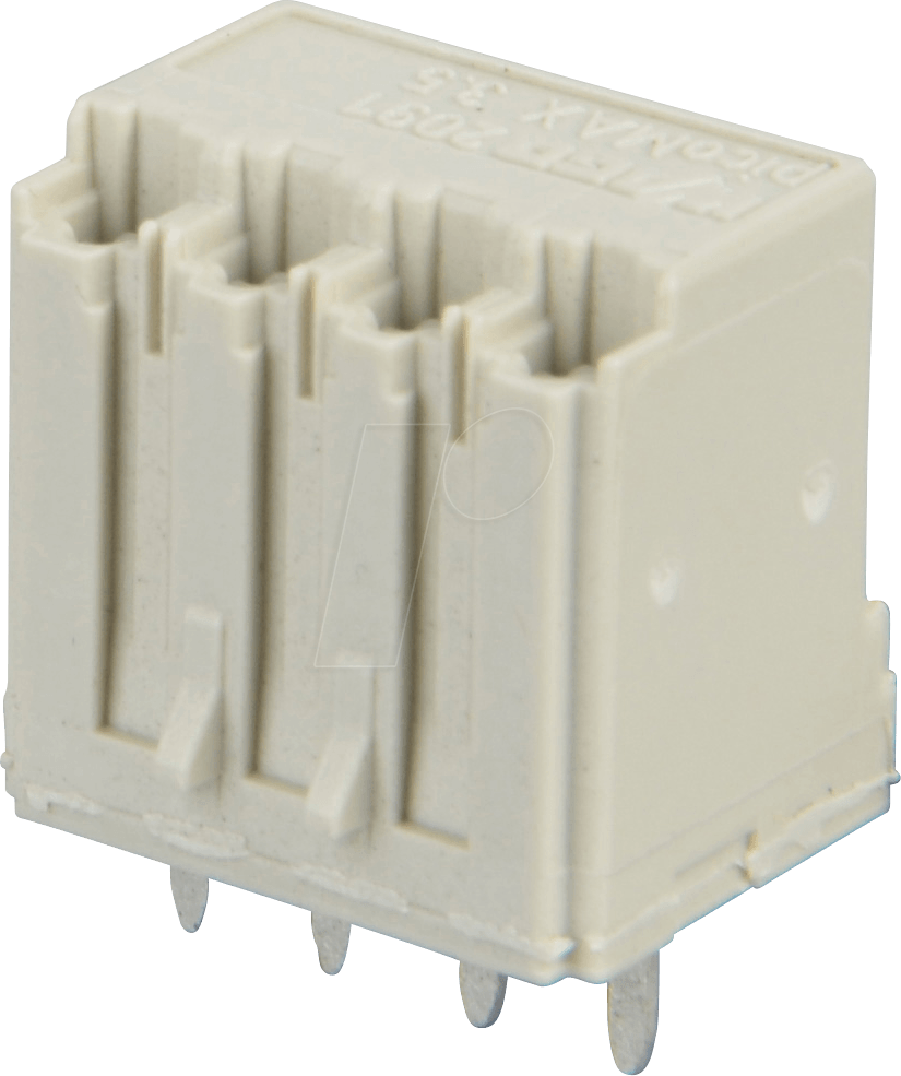 WAGO 2091-1304 - picoMAX 3.5 Federleiste mit Lötstiften 4-polig