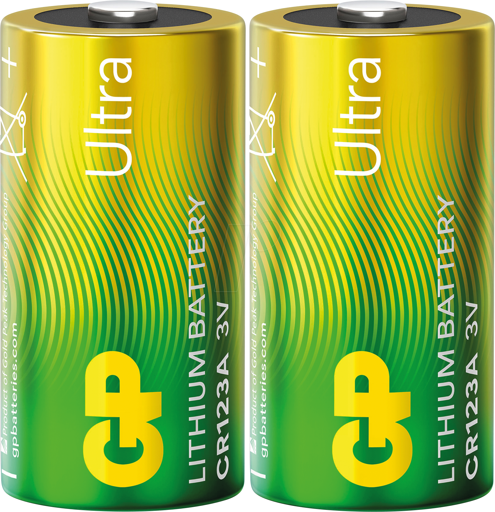 GP CR123A 2X - Lithium Batterie, CR123A, 2er-Pack