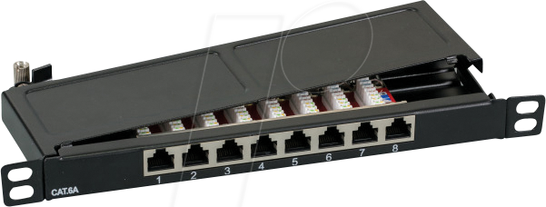 Thumbnail - EFB 37738SW.8 - Mini-Patchpanel STP Cat.6A,10'' 0,5HE,schwarz