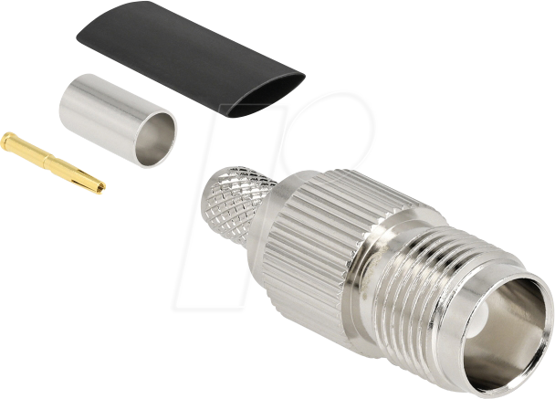 DELOCK 91777 - TNC Buchse zum Crimpen RG-59 mit passendem Schrumpfschlauch