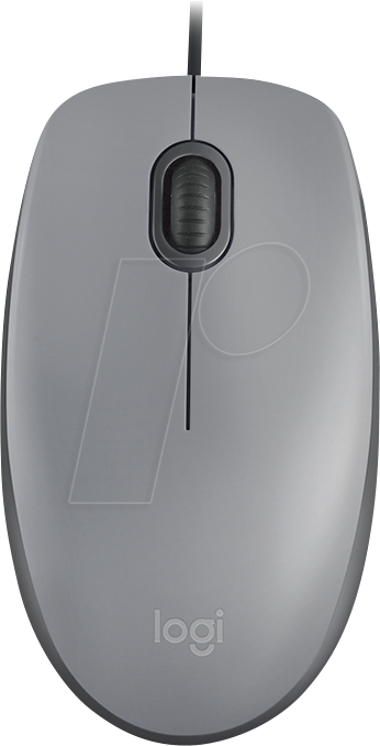 Thumbnail - LOGITECH M110GR - Maus (Mouse), Kabel, grau