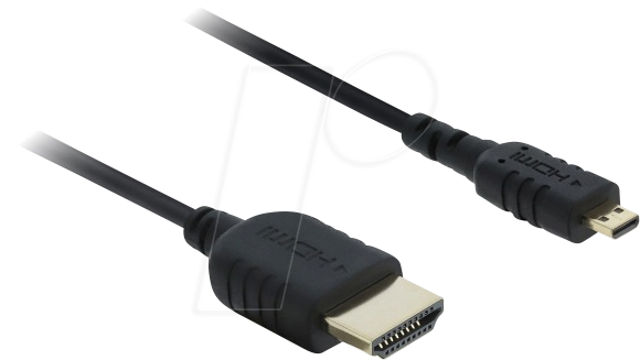 DELOCK 81690 - High Speed HDMI Stecker zu Micro HDMI Stecker, 8K 60 Hz, 1 m