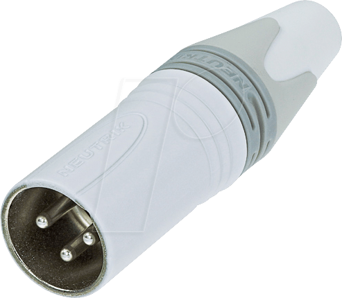 NEUTRIK NC3MXX-W - XLR-Kabelstecker, 3-polig, Silber, weiss