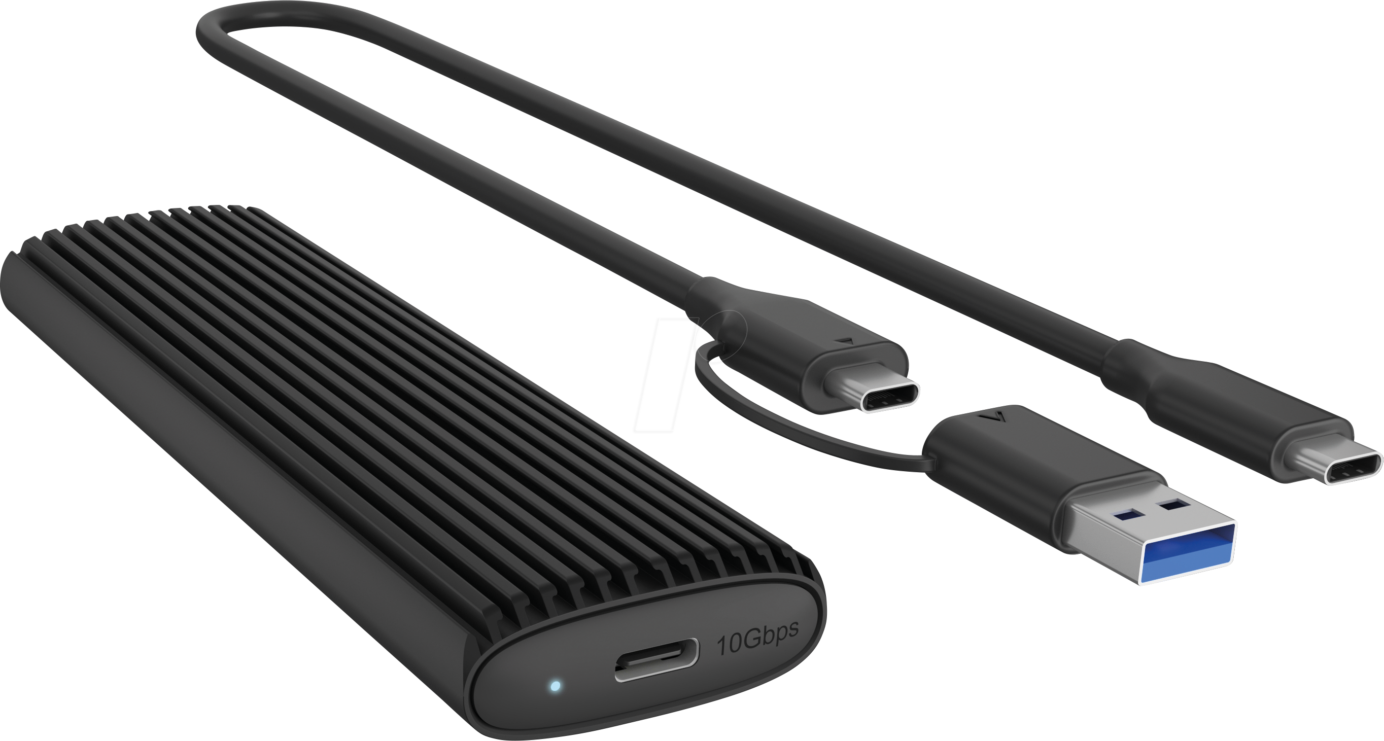 ICY 1808MCT-CU31 - Externes M.2 NVMe/SATA SSD Gehäuse, USB 3.1