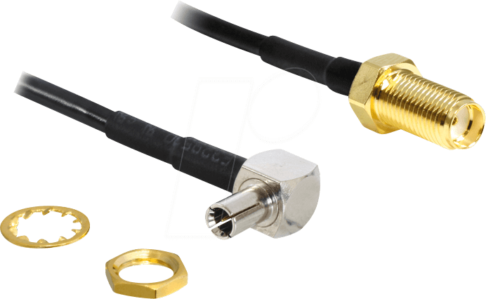 DELOCK 88487 - WLAN Kabel, SMA Einbaubuchse, TS-9