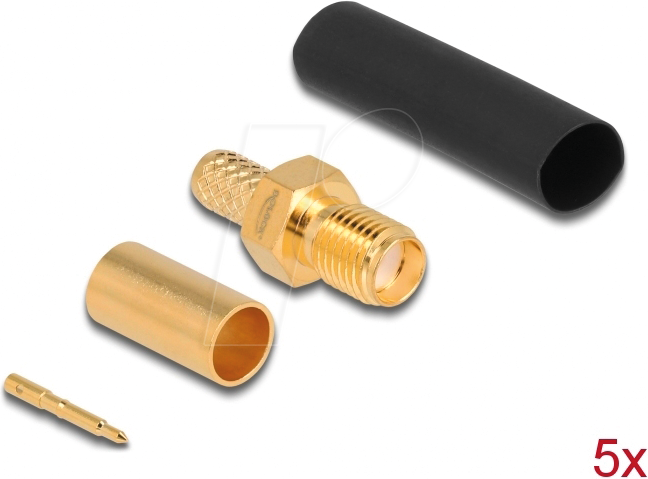 DELOCK 90045 - RP-SMA Buchse zum Crimpen LMR200