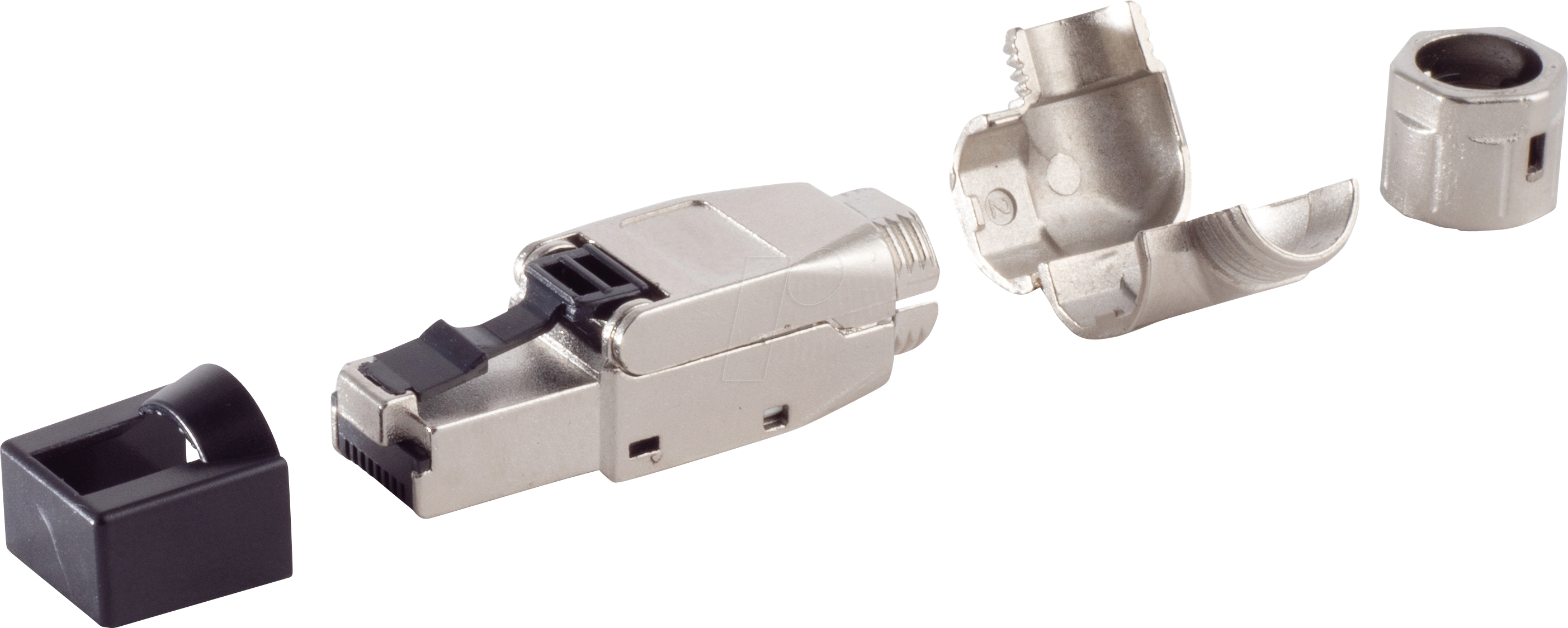 SHVP BS08-45010 - RJ45 Stecker, Cat.8.1, STP, gewinkelt