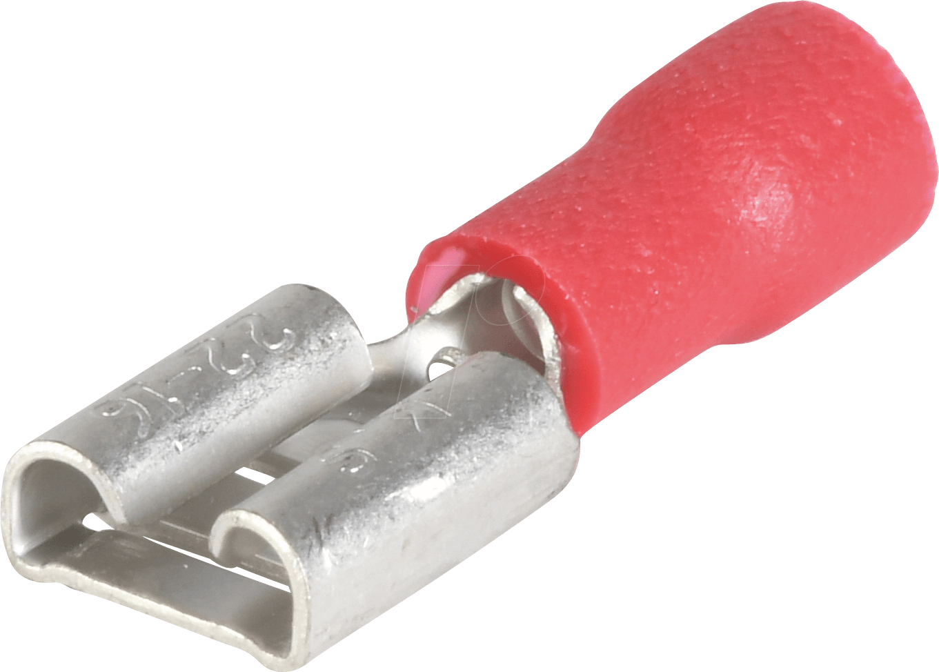 VT FSH-R-6,35 - Flachsteckerhülse, Breite: 6,35mm, rot