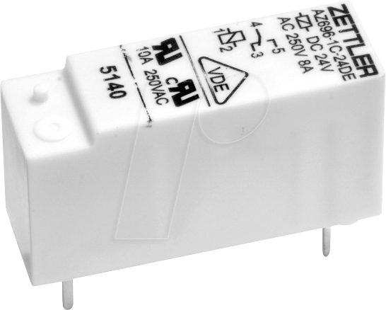 AZ696-1CE-24DE - Subminiatur-Power-Relais, 24 V DC, 10 A, 1 CO