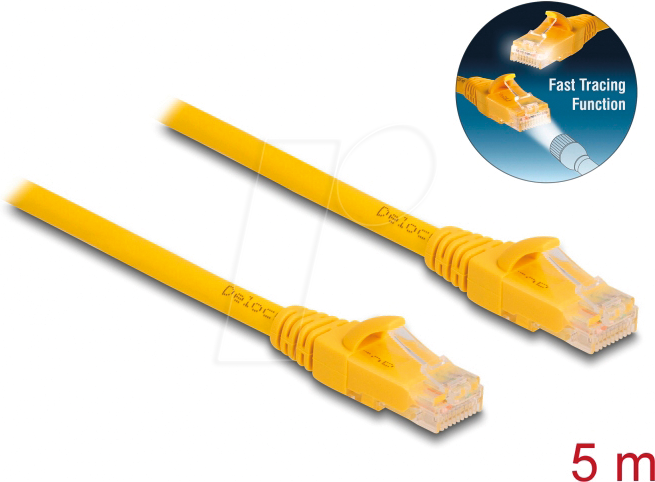 DELOCK 80104 - Patchkabel Cat.6A U/UTP Fast Tracing 5 m