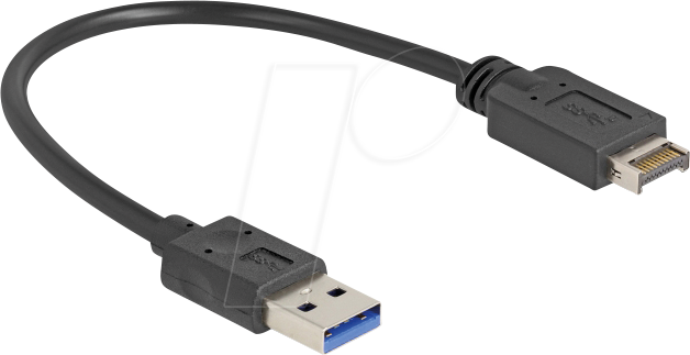 DELOCK 85449 - USB 3.1 E Key A 20 Pin Stecker zu USB A Stecker, 30 cm