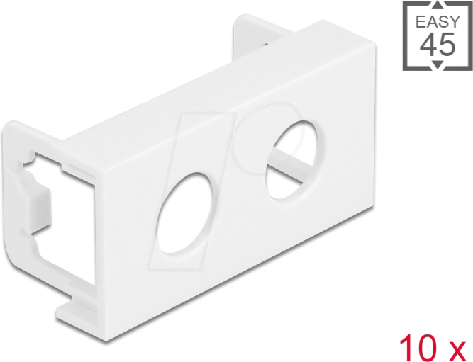 DELOCK 81373 - Easy 45 Modulblende Loch 2 x M10, 45 x 22,5 mm 10 Stück