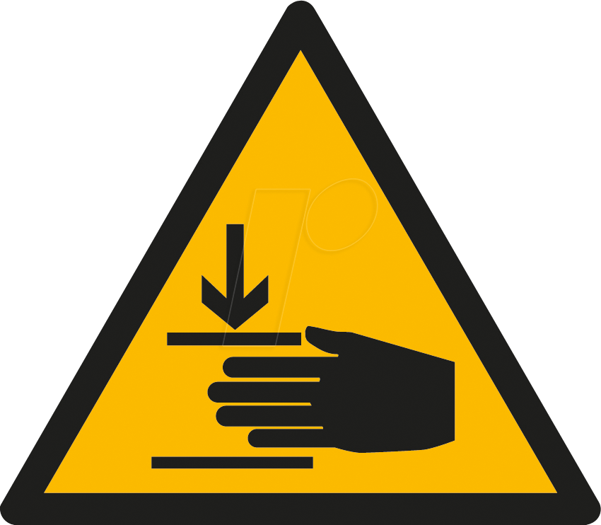 W 74317-0 - Warnschilder: Warnung vor Handverletzungen, 9 mm