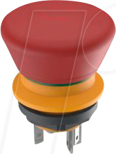 RAFI 15.213.002 - LUMOTAST 16, Not-Halt-Taster, 2 Ö, Silber