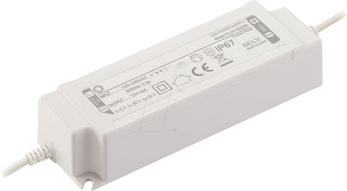 Thumbnail - YCL24-1202000 - LED-Netzteil, 24 W, 12 V, 2 A, CV