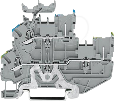 WAGO 2022-2247 - 1-Leiter/1-Pin-Doppelstock-Basisklemme, 2,5 mm², grau