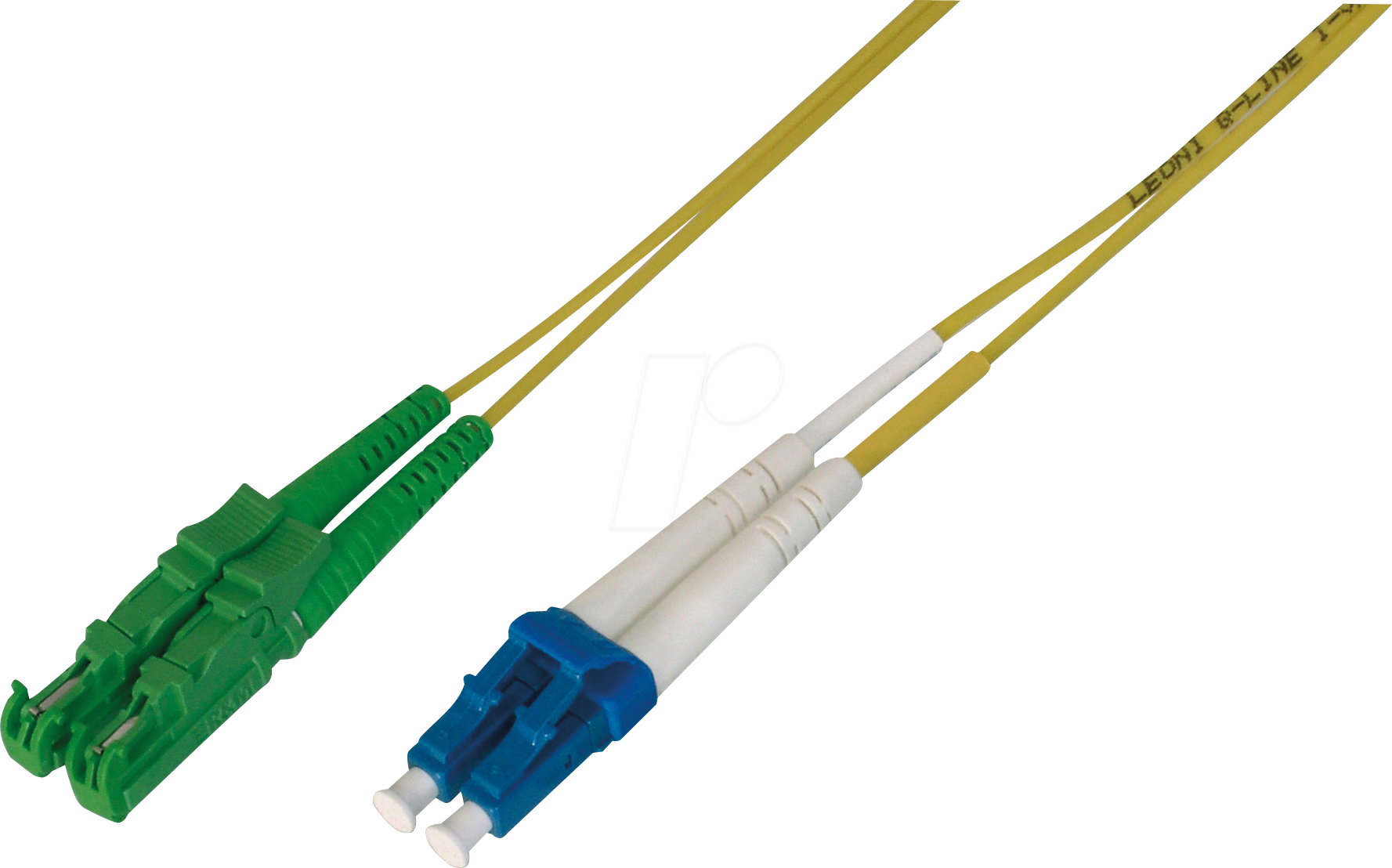 DIGI 9E2000LC02I - LWL Patchkabel, OS2, E2000 (8°APC) / LC (UPC), Duplex, gelb, 2 m