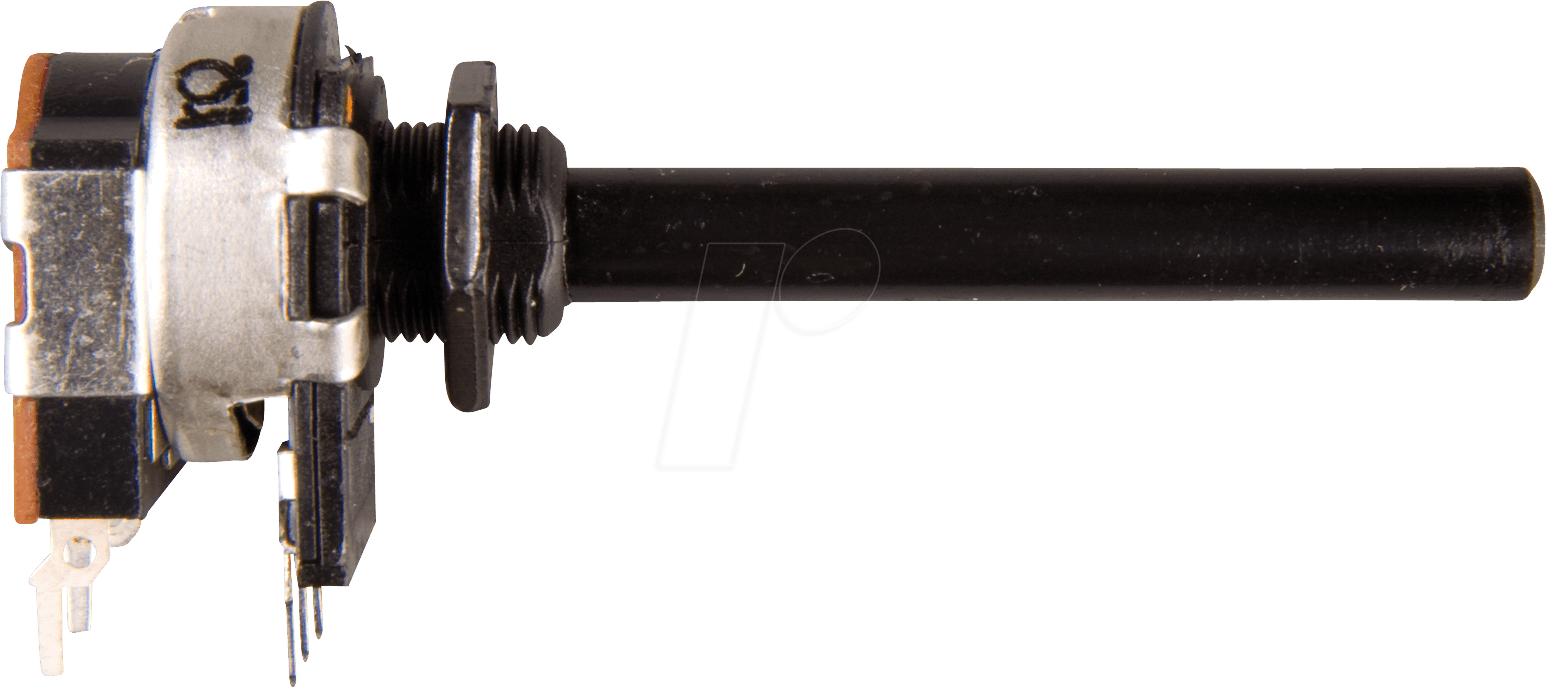 PO6M+S-LOG 4,7K - Drehpotentiometer + Schalter, Mono, 4,7 kOhm, logarithm., 6 mm