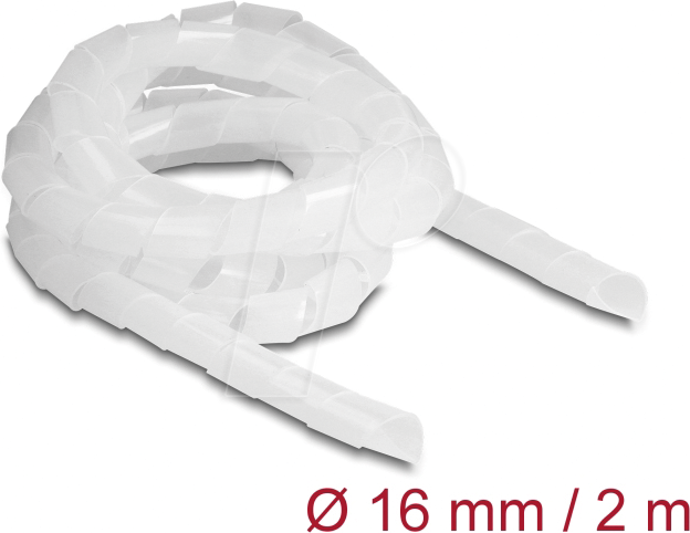 DELOCK 19058 - Spiralschlauch flexibel 2 m x 16 mm transparent