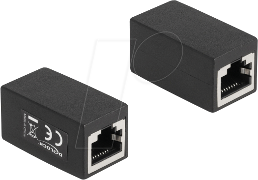 DELOCK 88003 - RJ45 Kupplung, Cat.6, UTP, schwarz