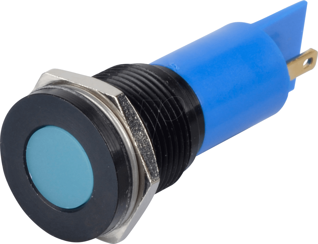 Thumbnail - APM Q16F1B B220E - LED-Signalleuchte, blau, 220 V, Ø 16 mm, bündig, FASTON