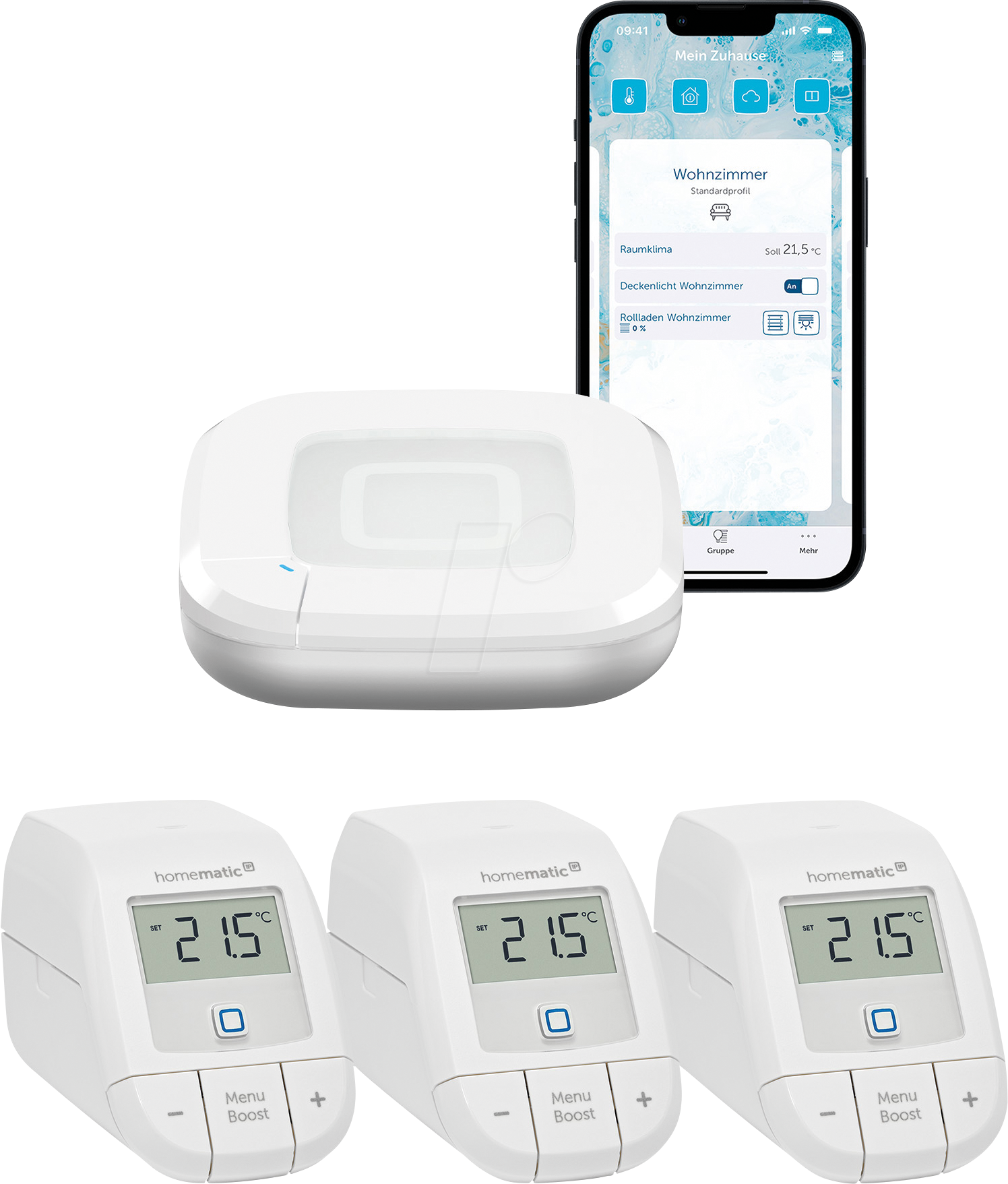 HMIP HAP2-ETRVB3 - Starter Bundle Heizen für 3 Heizkörper