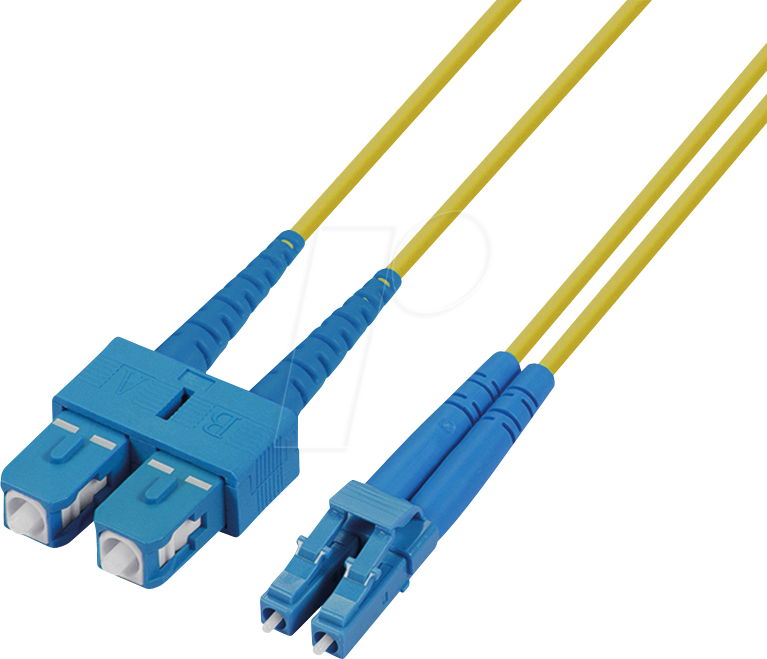 Thumbnail - TTL 61952D-10M - LWL Kabel, LC Duplex / SC Duplex, 9/125µ, OS2, gelb, 1 m