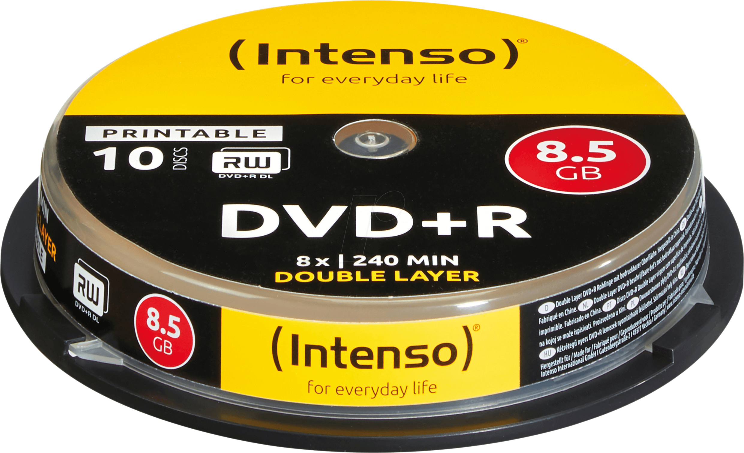DVD+R8,5 INT10P - Intenso DVD+R 8,5GB, 10-er, DoubleLayer, Print