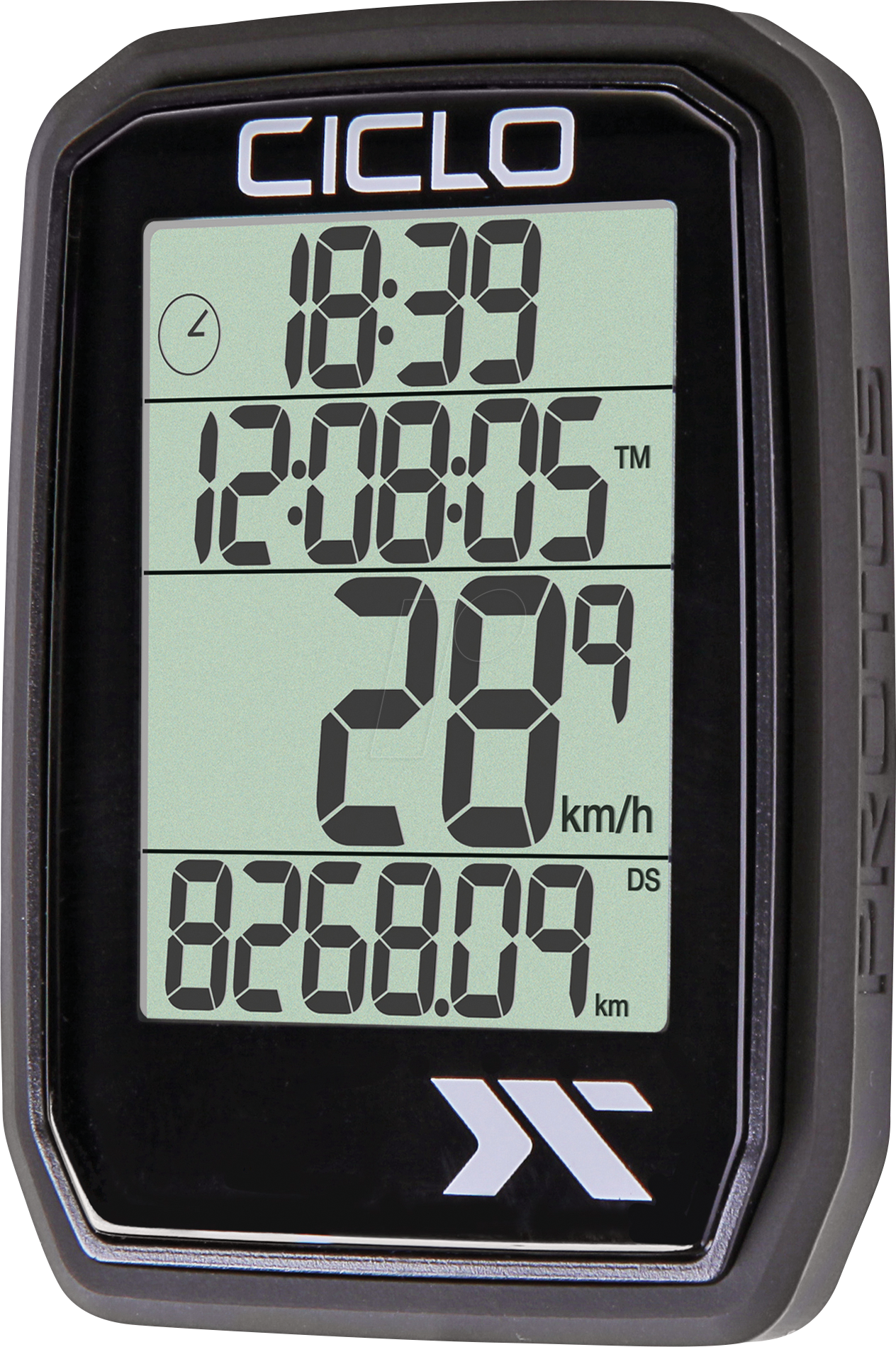 BIKE PROTOS105BK - Fahrrad-Computer mit 5 Funktionen, schwarz