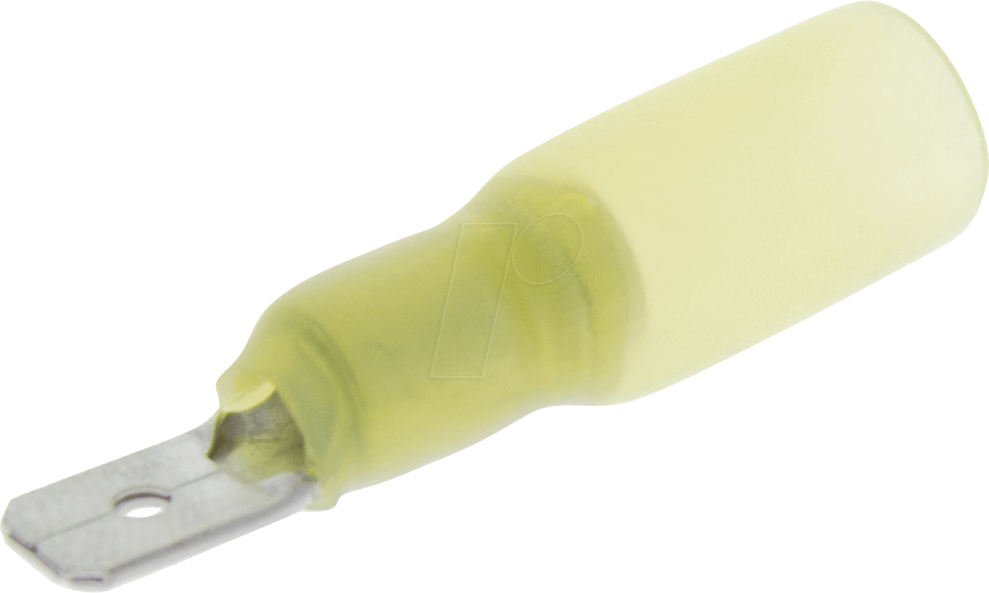 WE F617638HS - Flachstecker mit Schrumpfschlauch - 4,0 … 6,0 mm², gelb