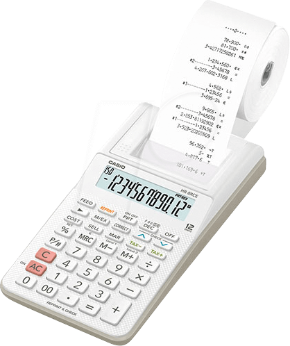 CASIO HR-8RCE-WS - Druckender Tischrechner CASIO HR-8RCE