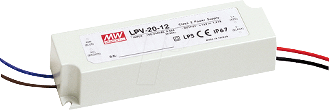 MW LPV-20-5 - LED-Trafo, 15 W, 5 V DC, 3000 mA