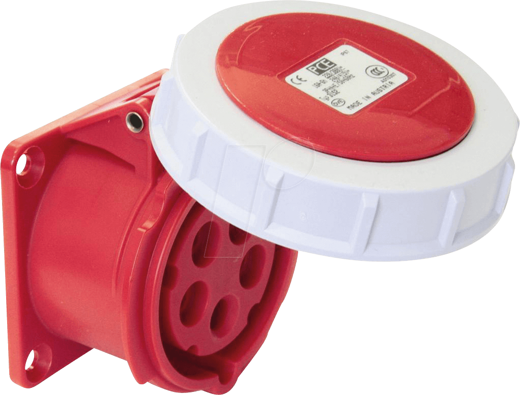 CEE-DOSE ST31526 - CEE-Anbaudose, 5-polig, 400V, 16A, rot, IP67