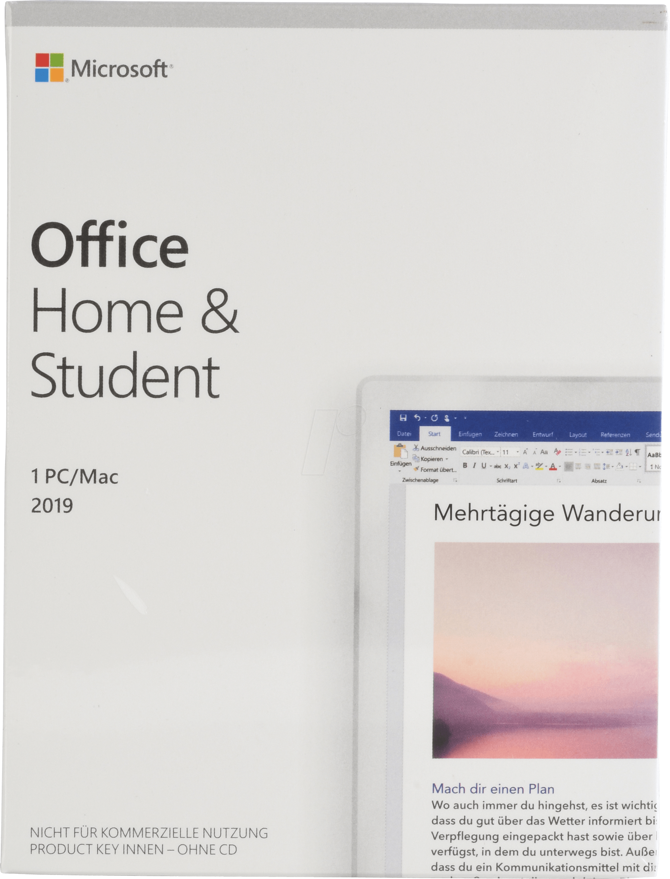 OFFICE 2019HS DE - Software, Office 2019 Home & Student (PKC)